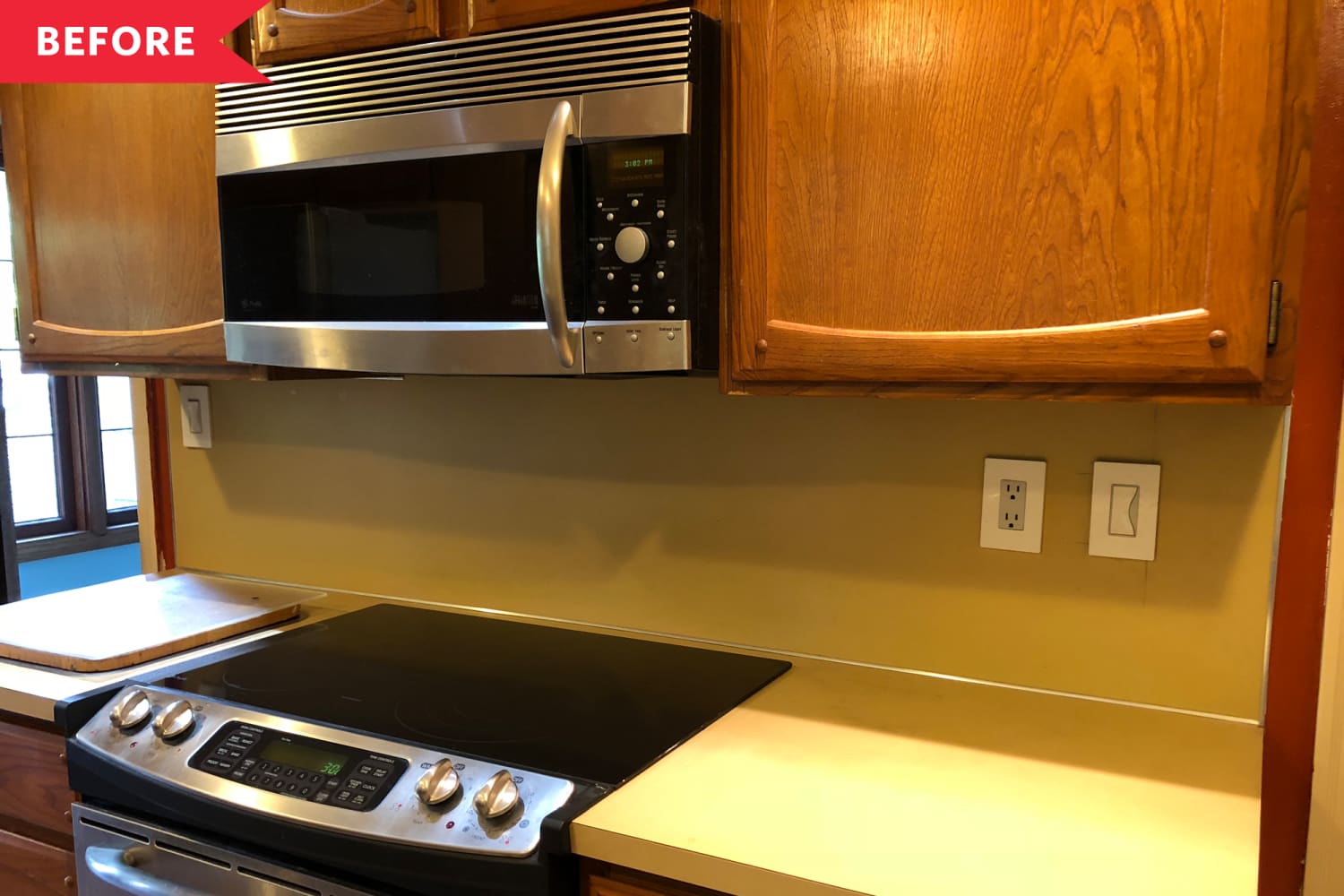 View of Dated Kitchen Budget Remodel Project | Apartment Therapy